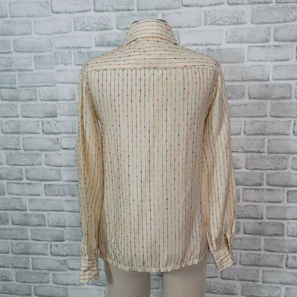 Vintage 70s Contessa Monique Rainbow Stitch Stripe - Picture 4 of 7